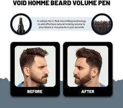 VOID Homme bolígrafo-barba textura realista que imita vello natural.