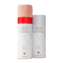 VOLO Hero Toalla Nube Rosa para cabello, tacto suave y secado rápido.