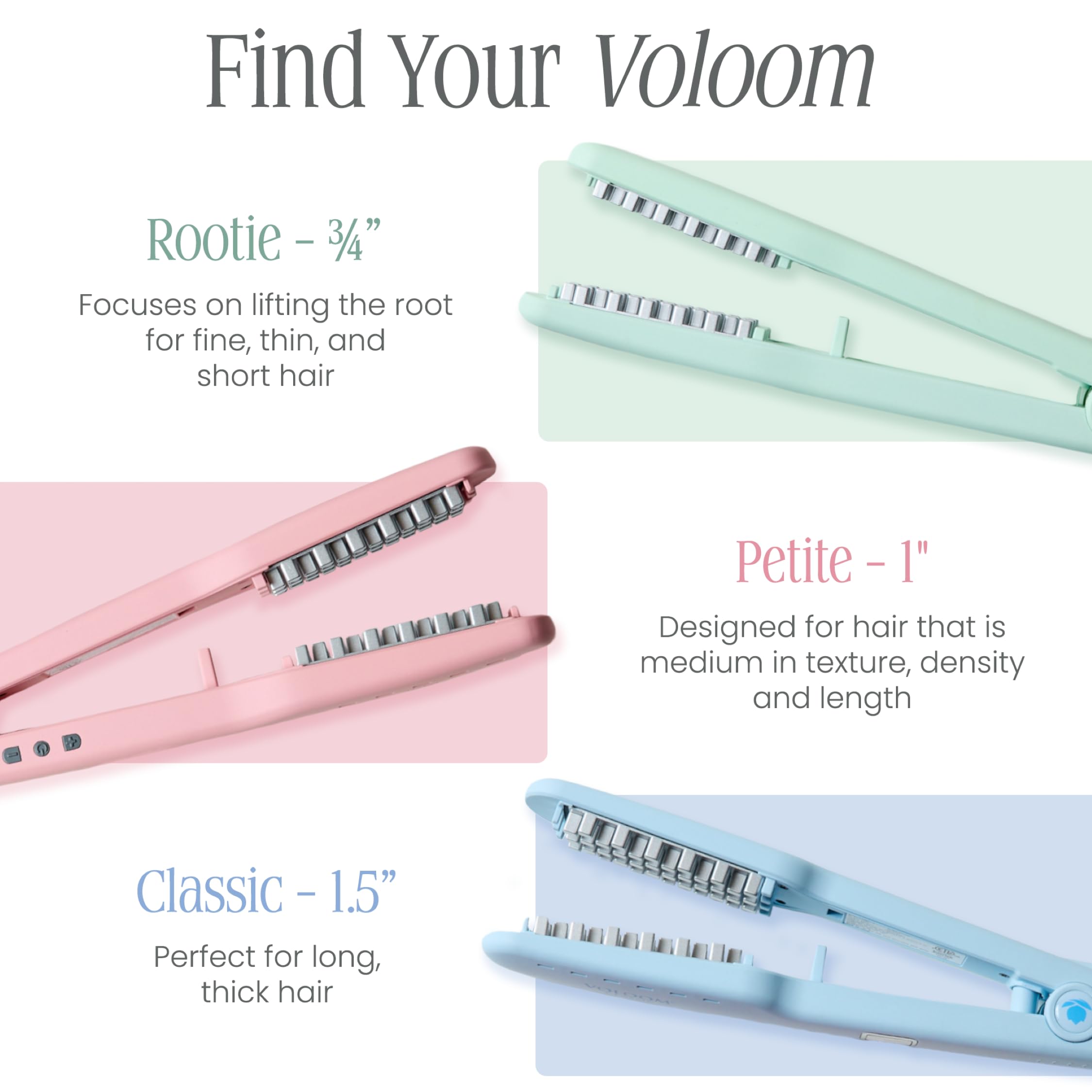 VOLOOM Classic clips durables para fijar secciones durante el peinado