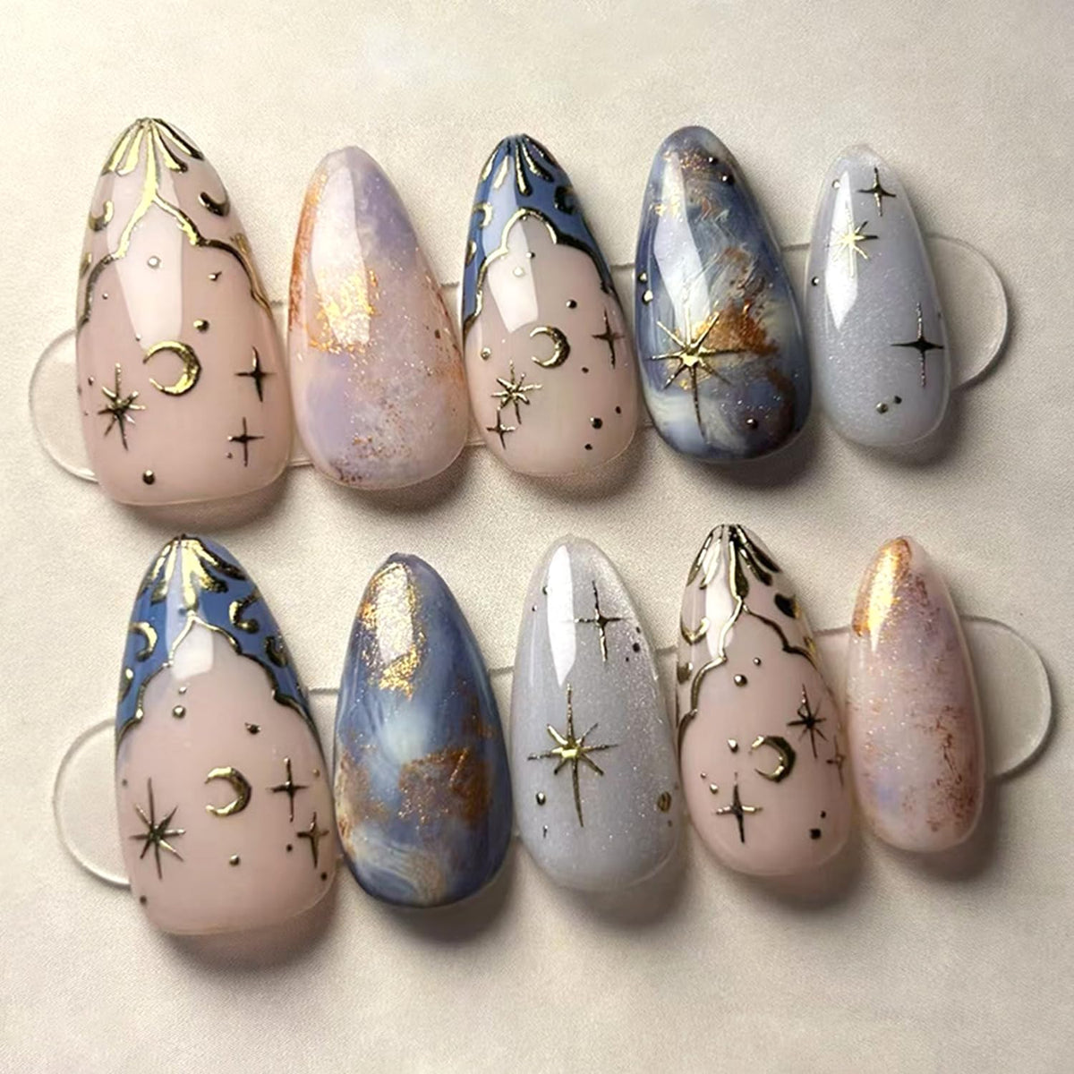 Vopintpy Frances-estrella-oro-luna, estilo elegante para eventos