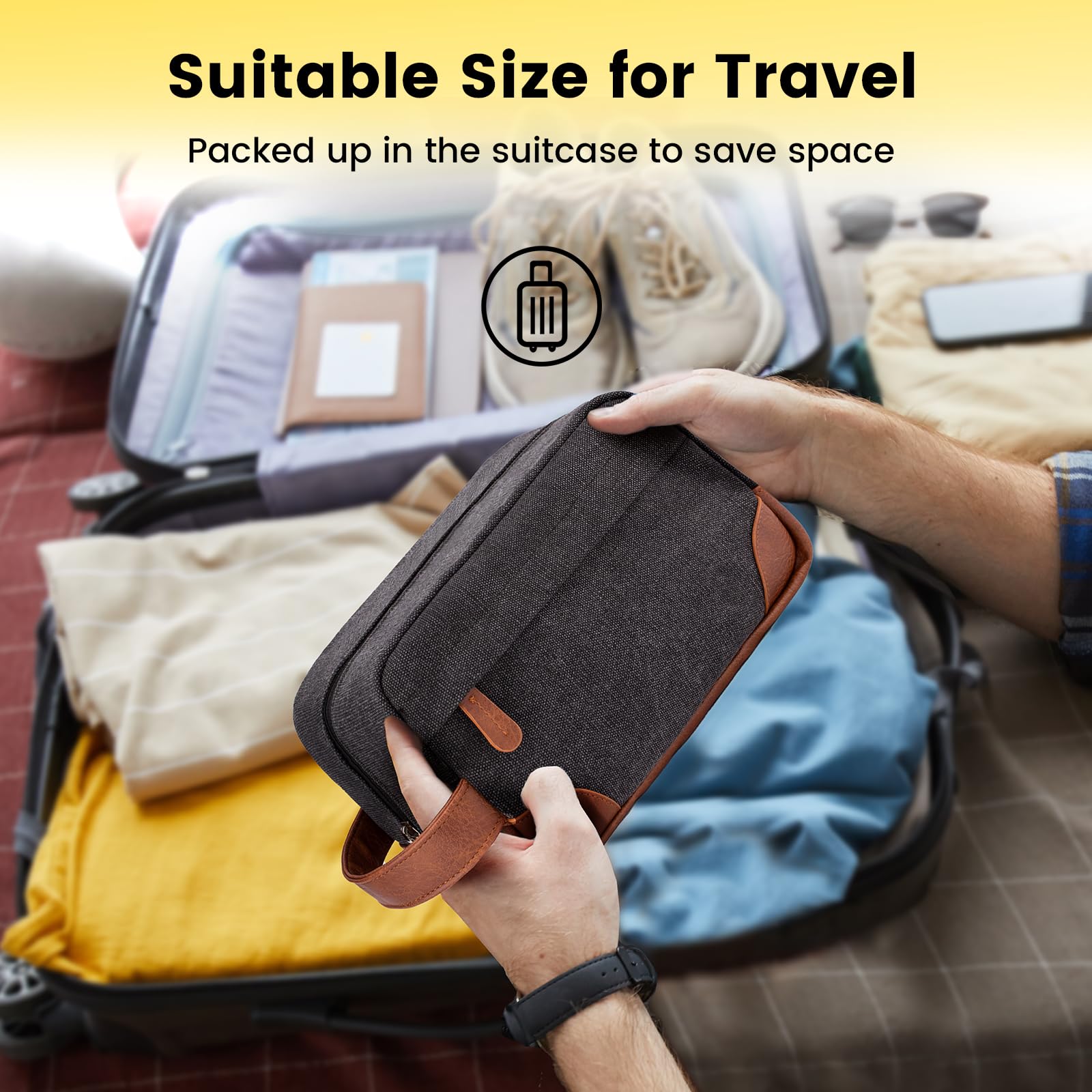 Vorspack bolsa de aseo de viaje multipropósito para cosméticos y artículos de baño.