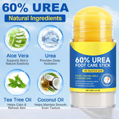 Vortexonix stick urea60% aplicado en talones para aliviar grietas.
