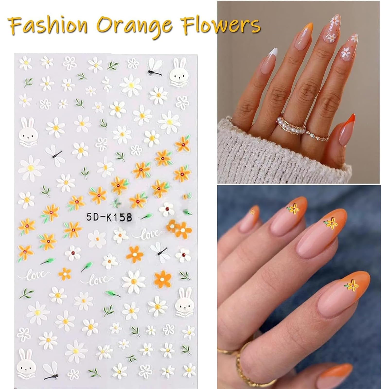 VOTACOS pegatinas de arte floral con múltiples patrones para estilo personalizado