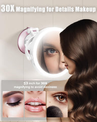 VPU espejo de maquillaje doble cara con iluminación para ver detalles