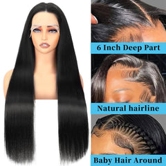 VQPPM encaje frontal 13x6 HD transparente para una línea de cabello natural