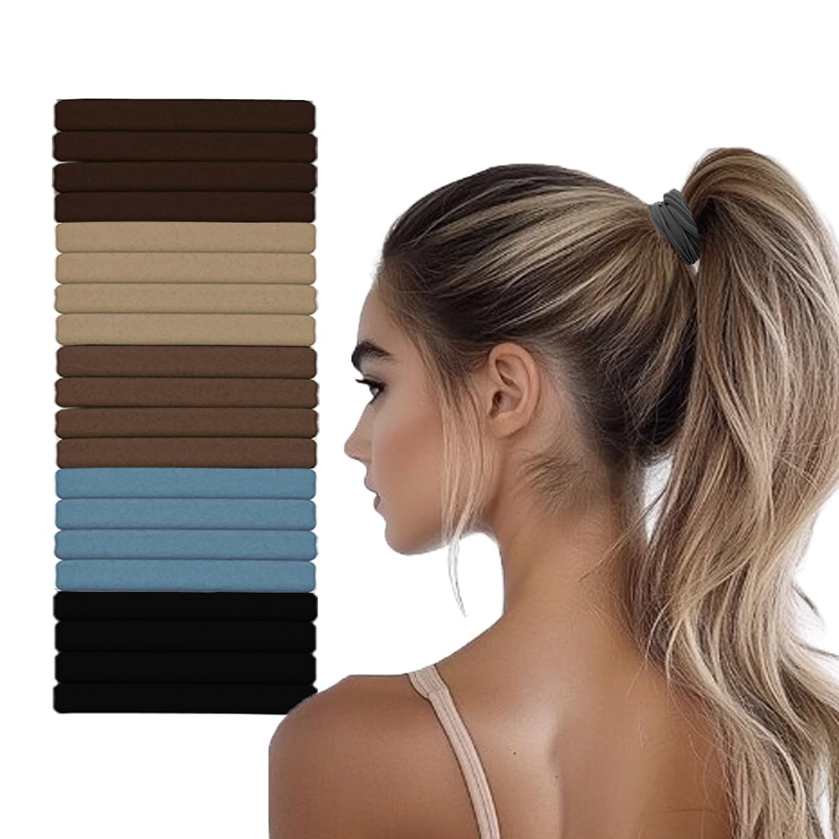 Cinta para cabello Vrose Flosi sin daño para peinados seguros.