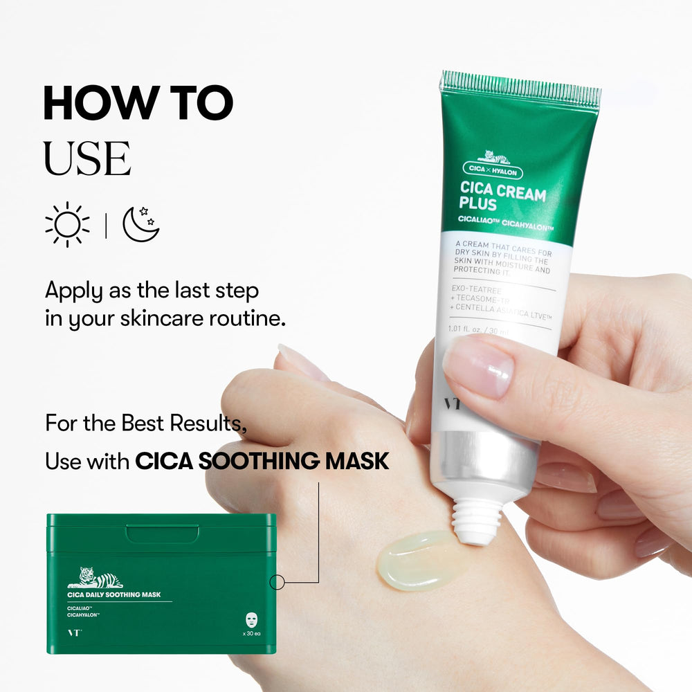 Envase práctico de VT COSMETICS Cica Cream Plus facilita su uso diario.