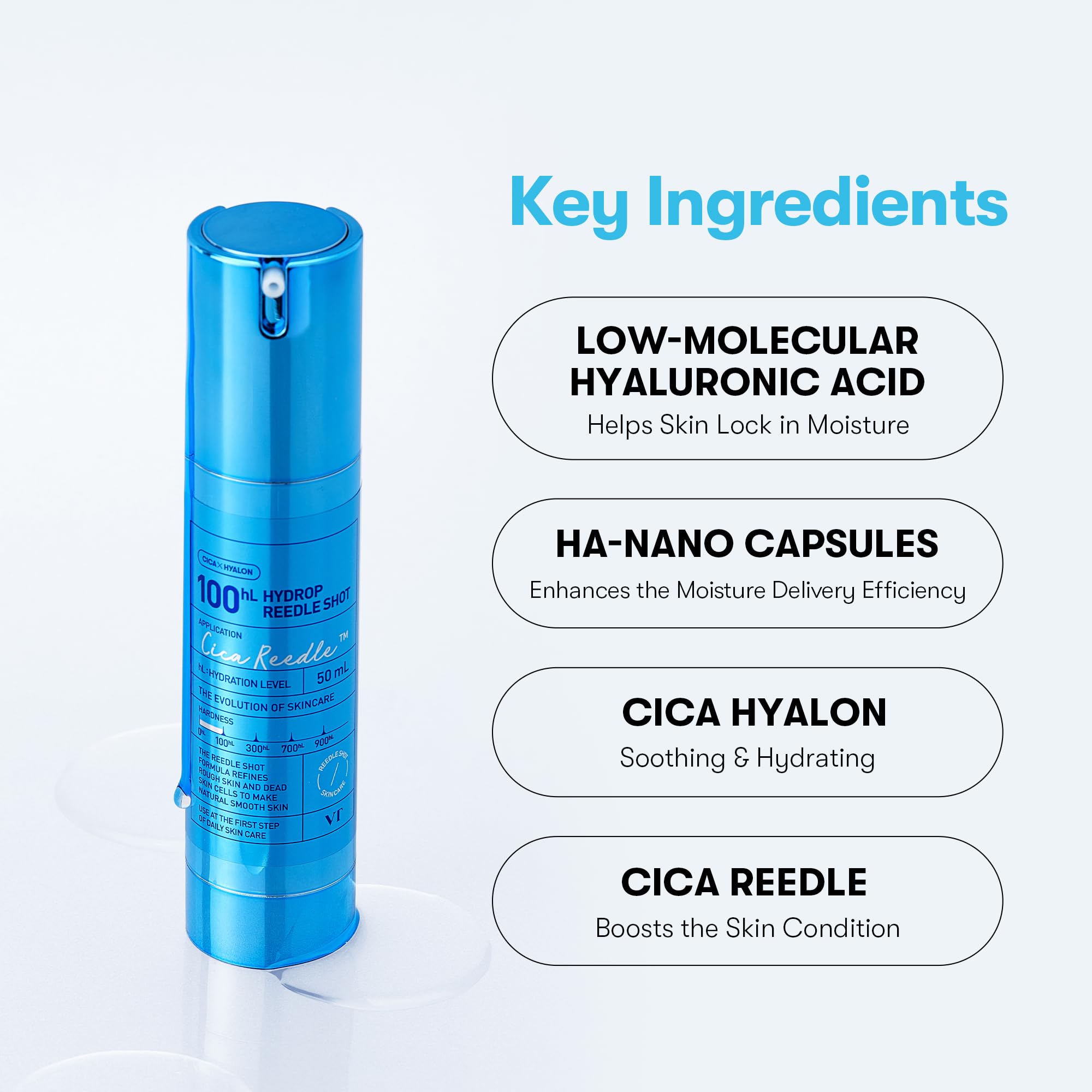 VT COSMETICS Reedle Shot 100 Suero con Cica Reedle para cuidado calmante.