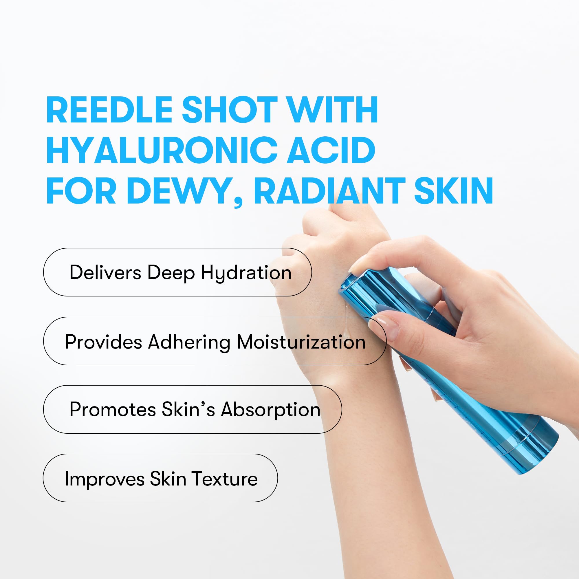 VT COSMETICS Reedle Shot 100 Suero permite aplicar varias capas sin grasa.