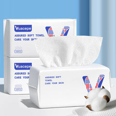 Vuacepe toalla facial desechable de algodón suave para limpieza diaria.