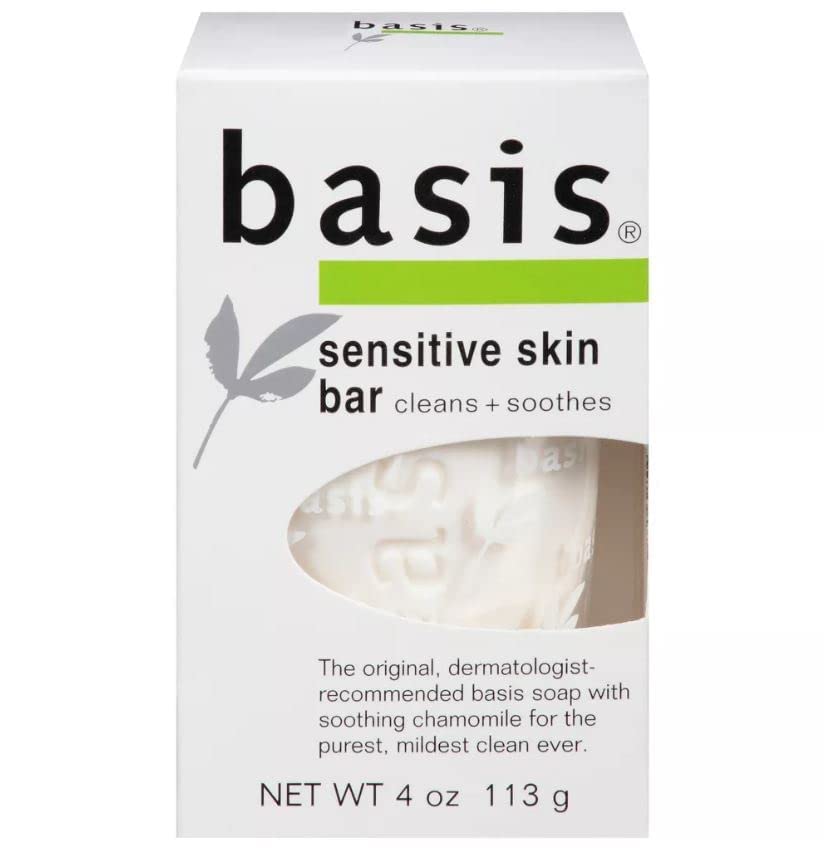 Vxoyo Basis barra limpieza piel sensible, textura suave para uso diario.