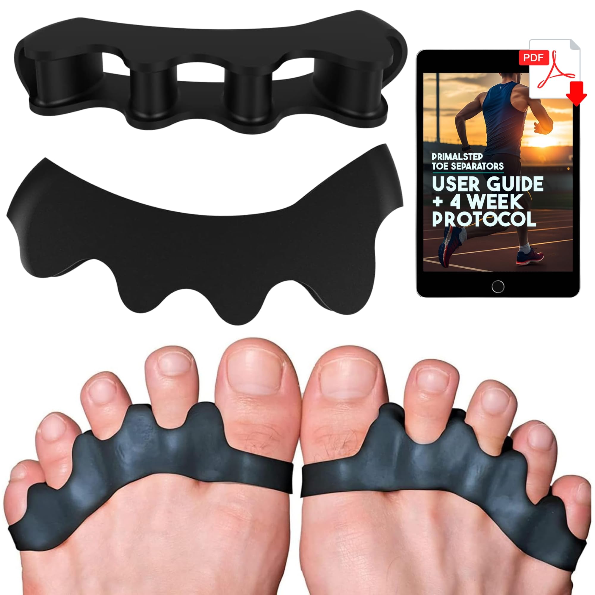 PRIMALSTEP VYCE: separadores para uso descalzo, mejoran comodidad y alineación.