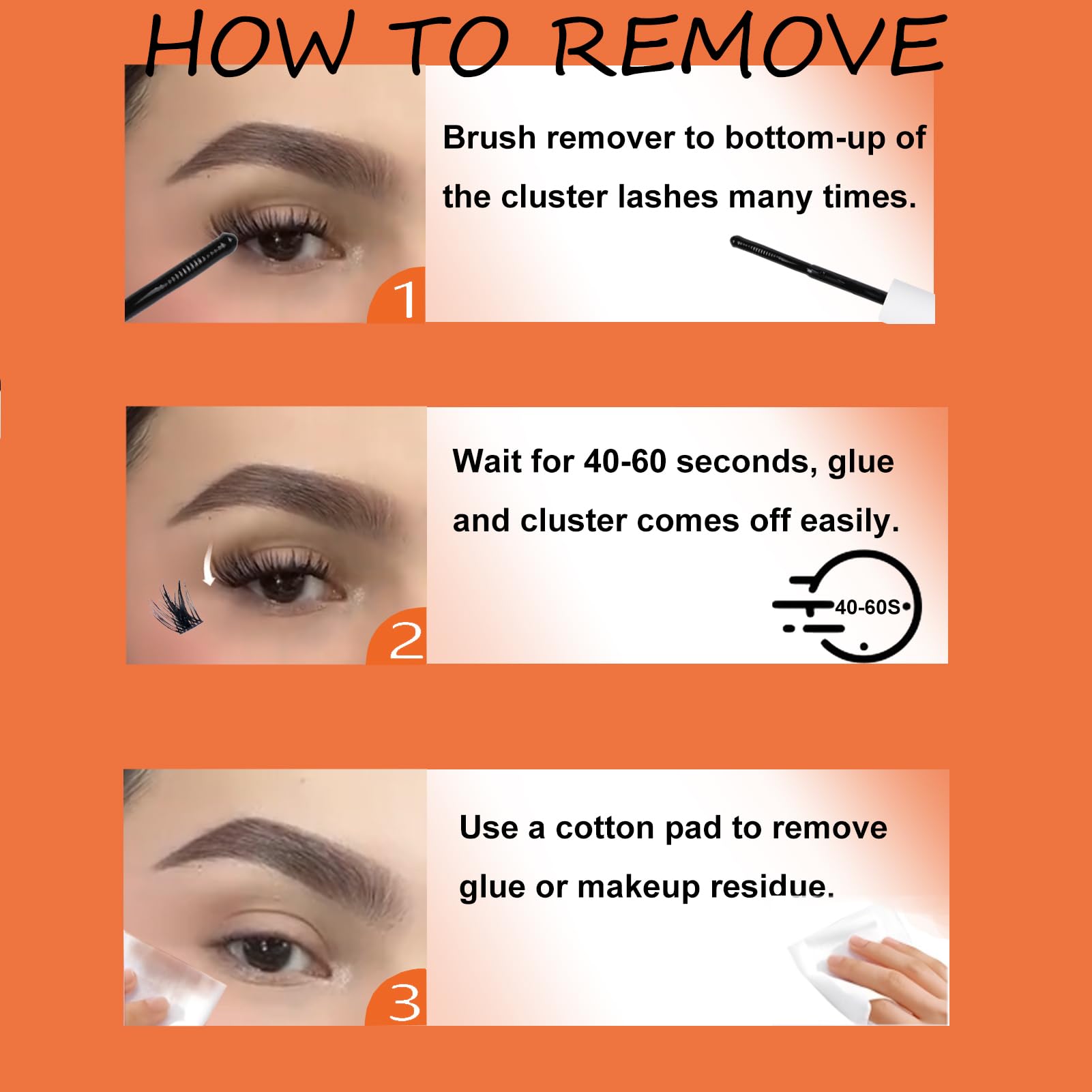 VYNIXUS Lash Remover: temporizador 40-60 segundos para remoción rápida