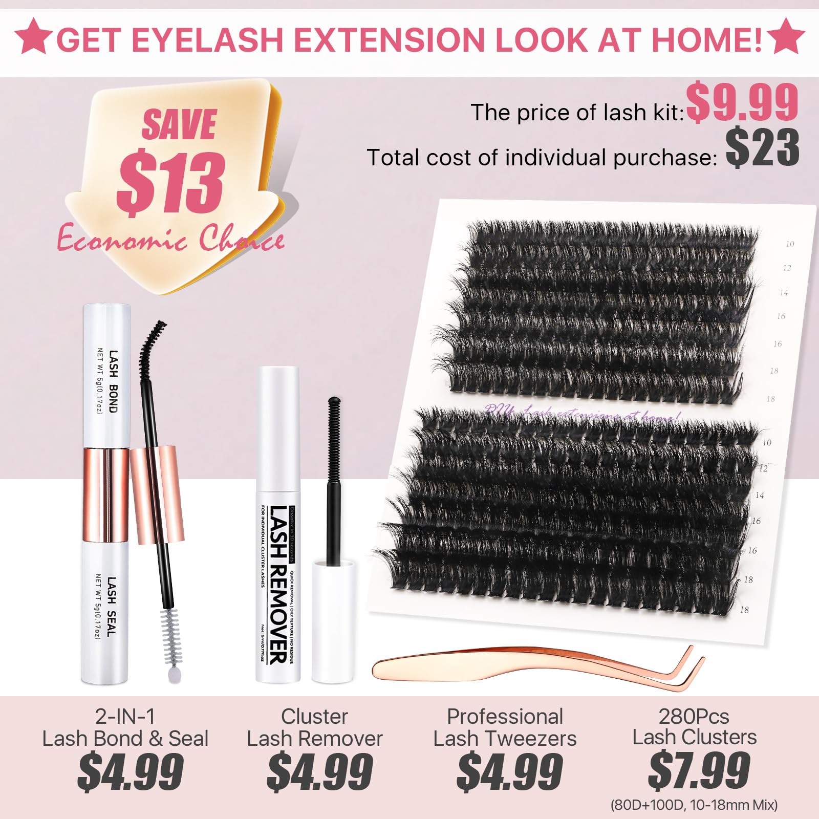 Vznffur lash bond and seal bottle provides strong hold and easy finish.