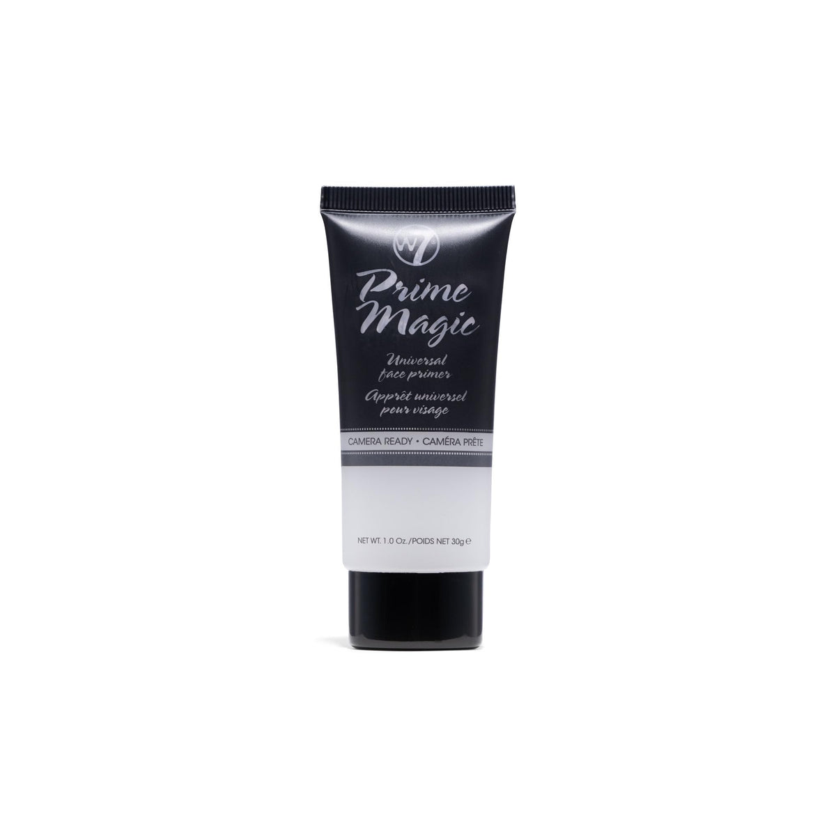 Botella de W7 Prime Magic Primer, base transparente para un acabado uniforme.
