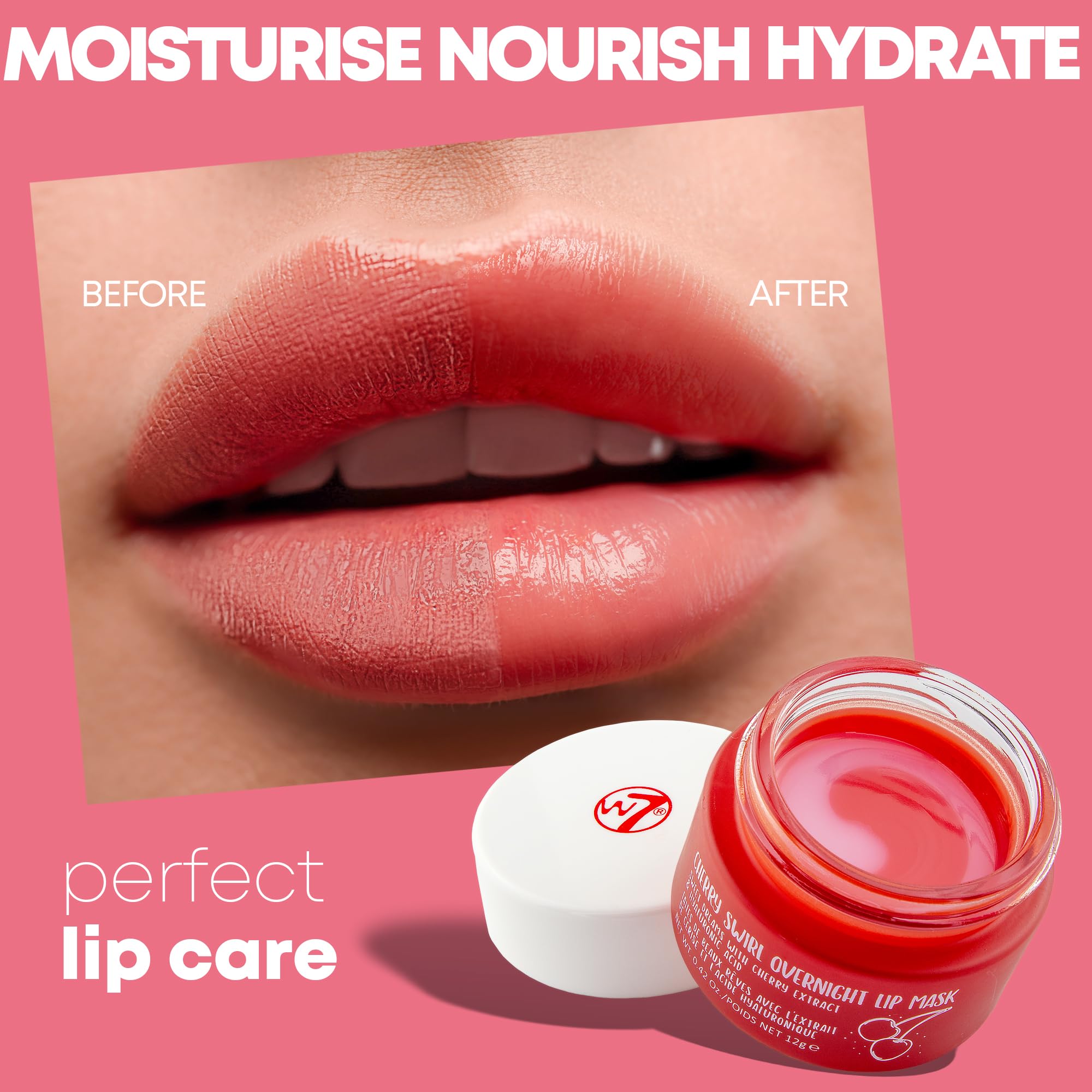 W7 Sweet Dreams hidratación labios ultra, combate la sequedad diaria.