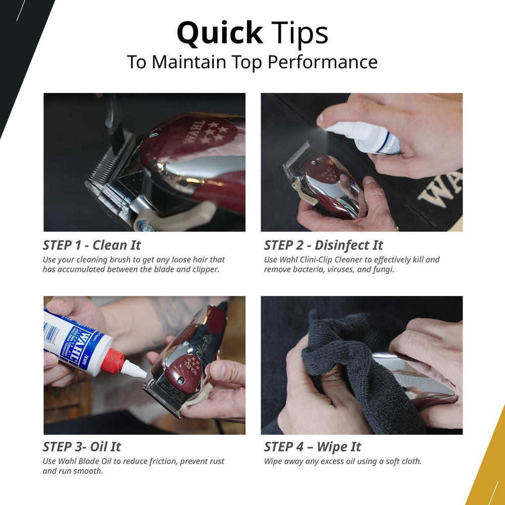 Wahl Professional All Star Combo: protectores rojos para seguridad y organización.