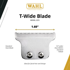Wahl Extra Wide T-Blade zero-chevauchement pour coupes précises