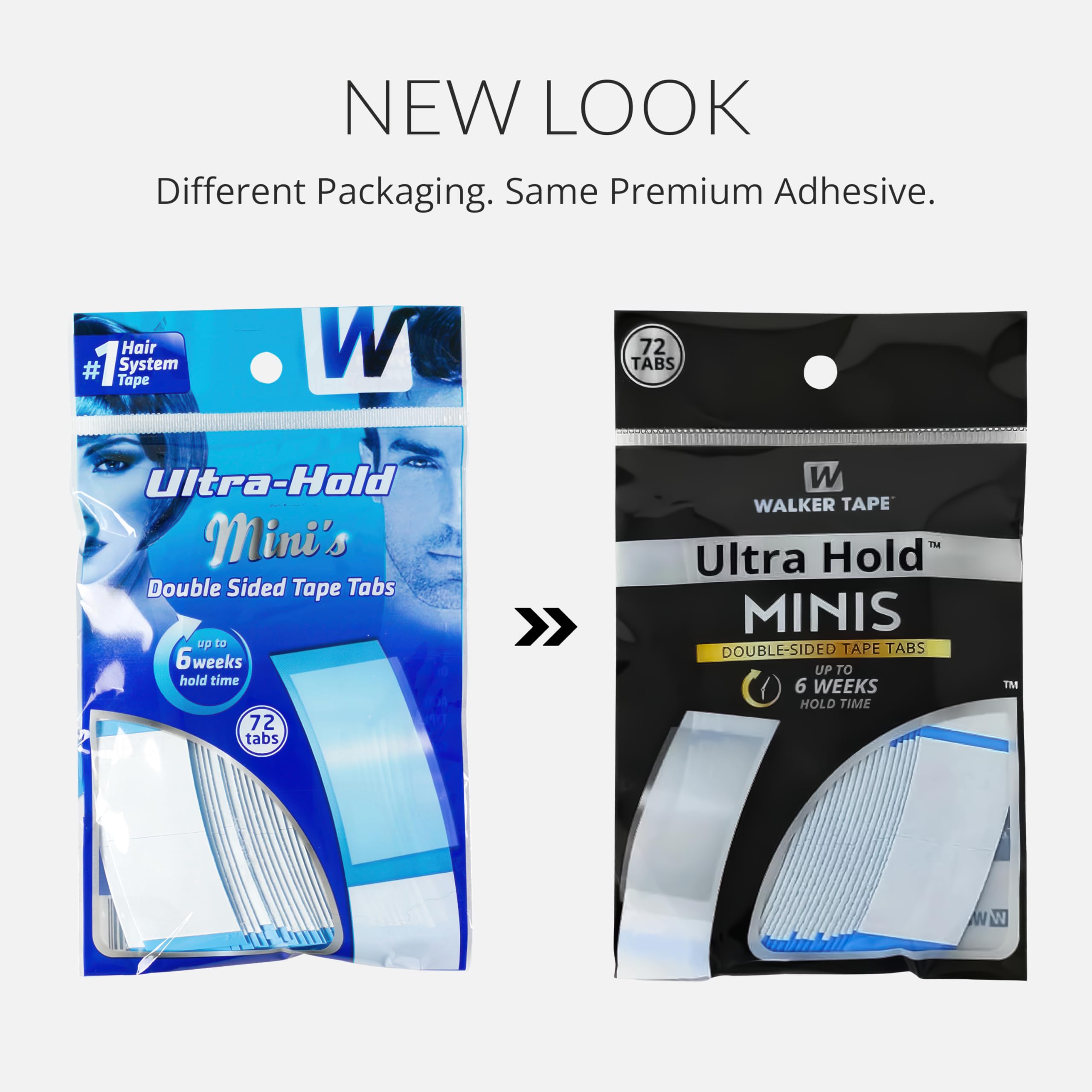 Walker Tape Ultra Hold Mini Tabs en la nuca para fijación estable durante movimientos