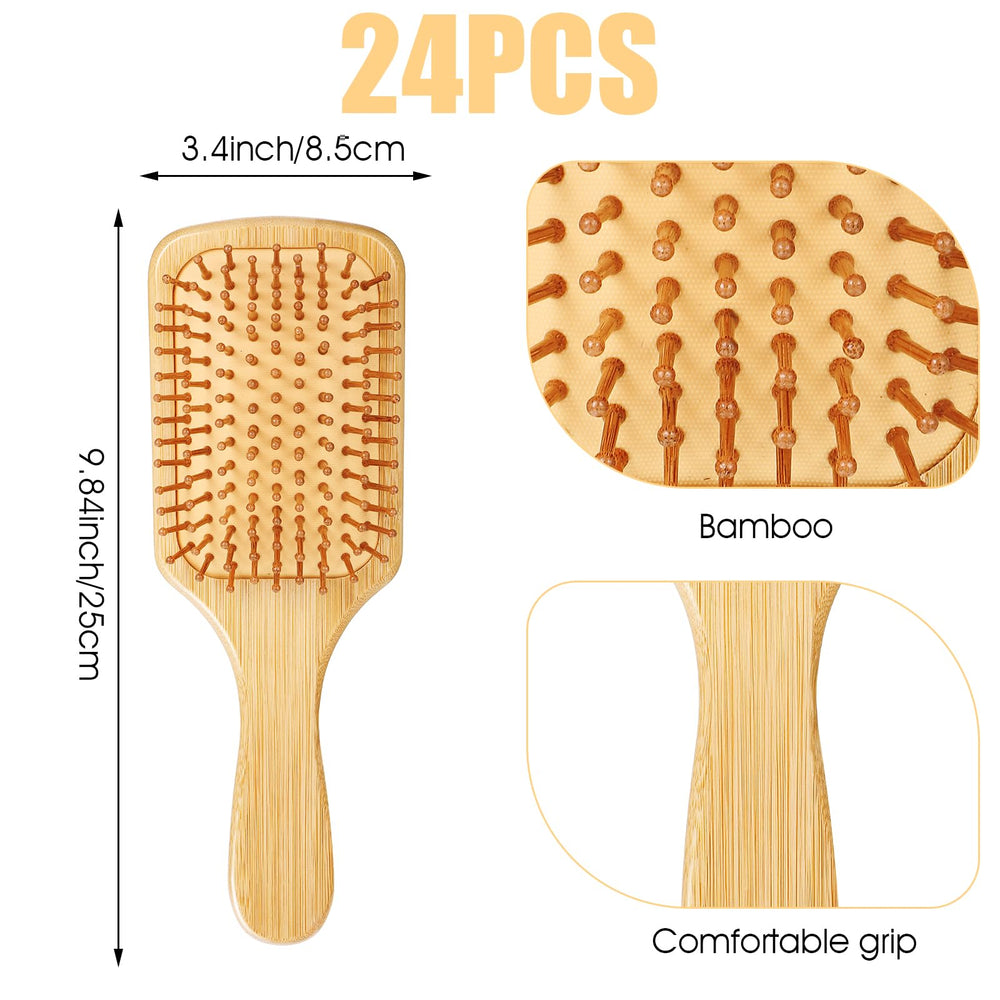 Cepillo Wanmu de bambú con mango ergonómico para peinados cómodos