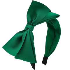 WantGor diadema grande con lazo verde para looks elegantes.