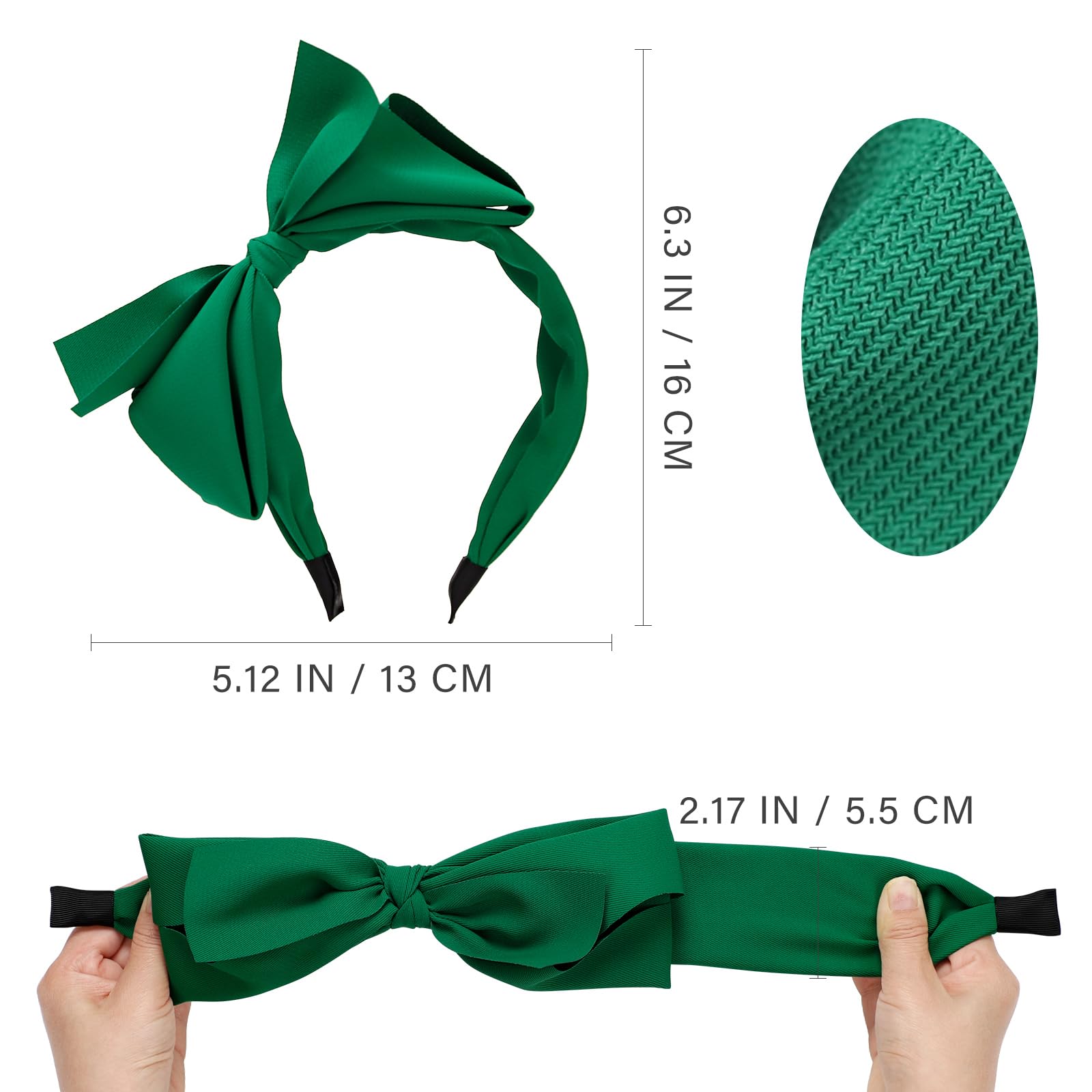 WantGor diadema verde con tejido suave para comodidad diaria.
