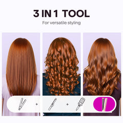 Wavytalk Airflow Styler con perilla de temperatura rotativa facilita ajustes seguros.