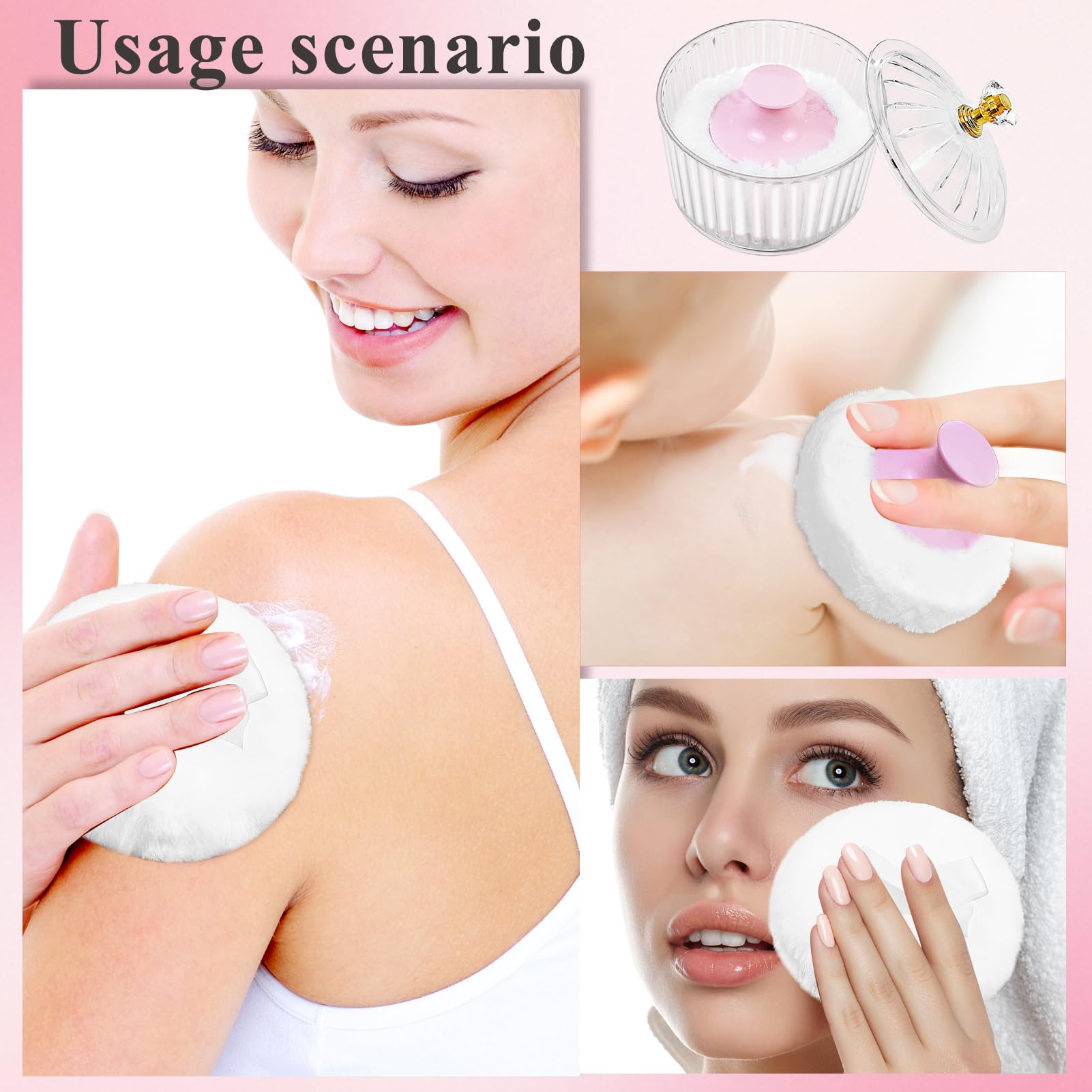 Waybas contenedor polvo amplio apto para cuerpo, bebé o maquillaje.