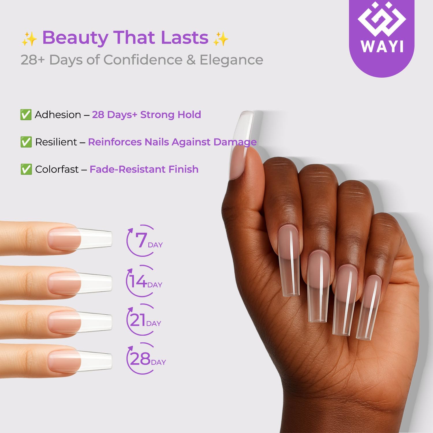 WAYI nail file for shaping and a salon-style finish