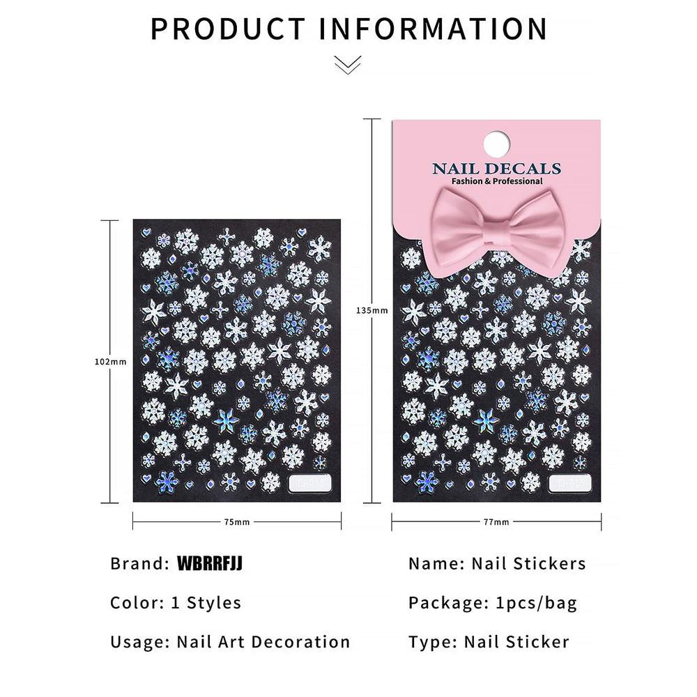 WBRRFJJ kit de diseños de invierno para uñas festivas.