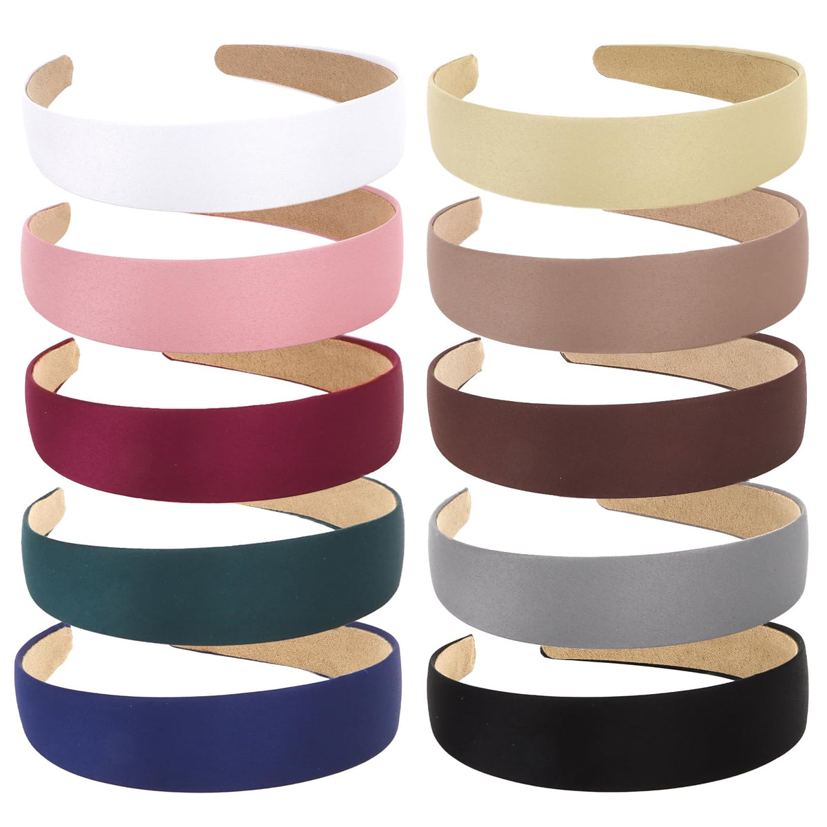 Bandas satinadas Wecoe en blanco para uso diario y comodidad.