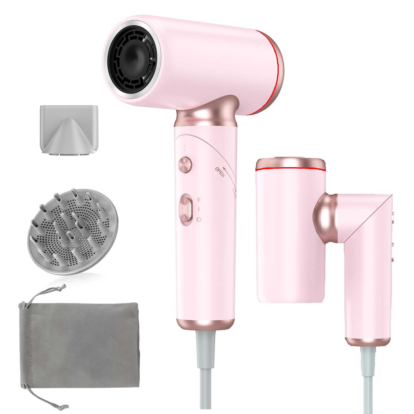 Weeyum secador de viaje plegable 1300W para secado rápido en movimiento