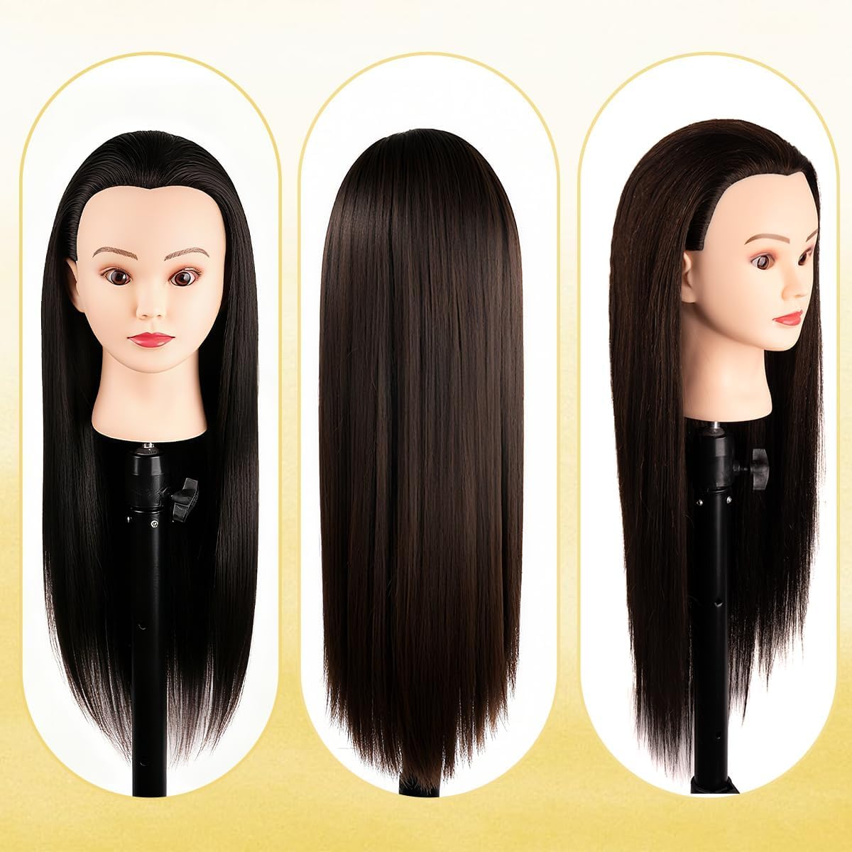 WeiRan cabello humano 24p, práctica de extensiones simuladas.