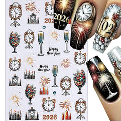WEIXIWUYU uñas lazo cristal navidad 3D, diseño navideño ideal para celebraciones