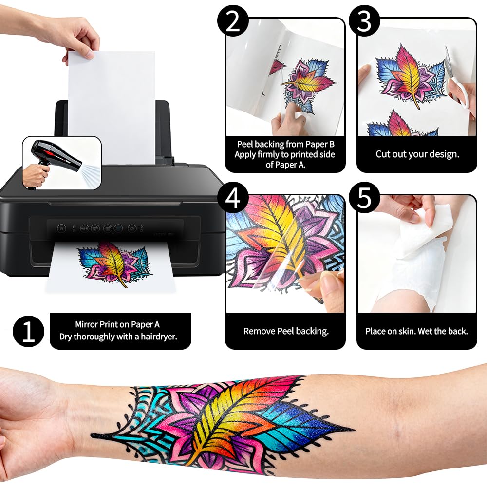 Welacer remoción de tatuaje temporal fácil con aceite o desmaquillante.