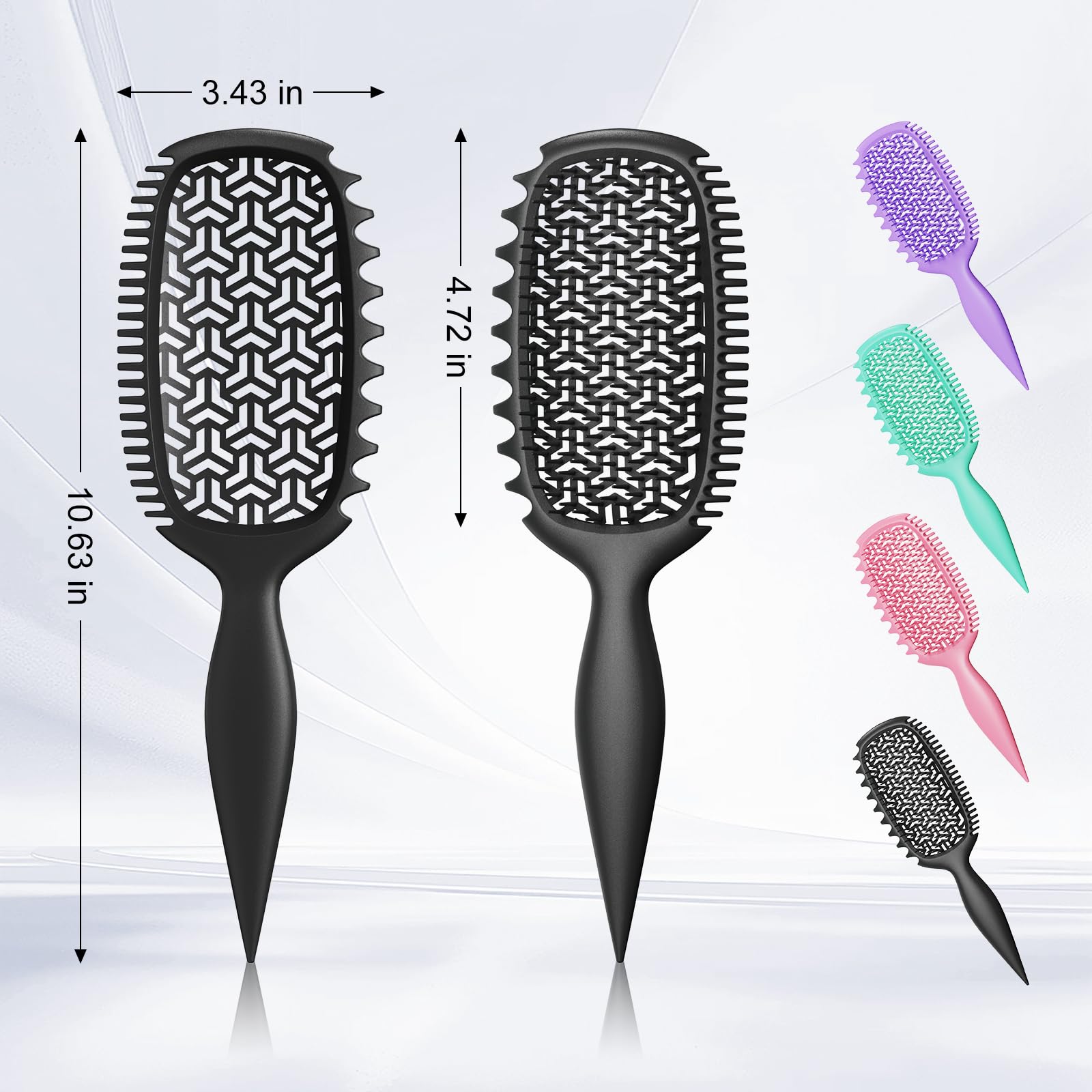 Diseño Weldilgit ventilado para secar cabello grueso con menor roce.