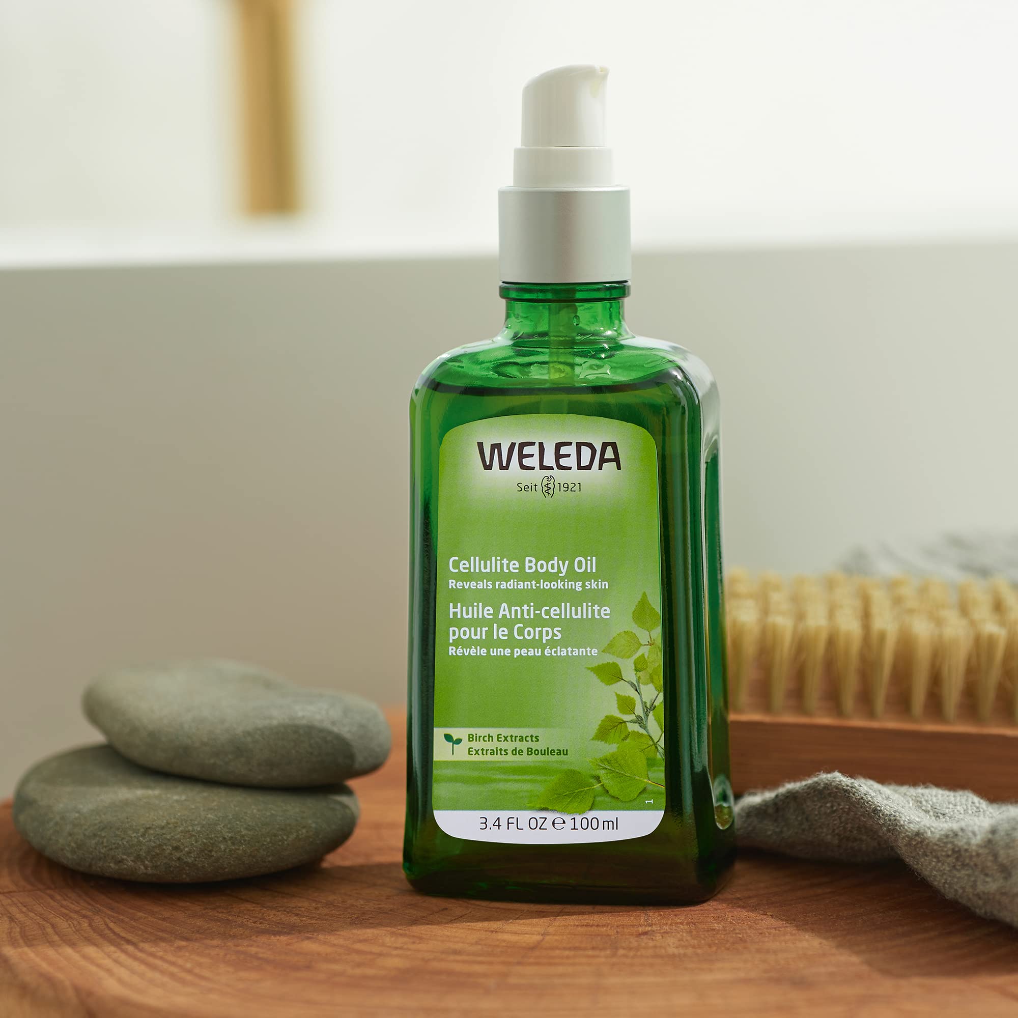 Weleda abedul aceite corporal, textura ligera que no deja grasa.