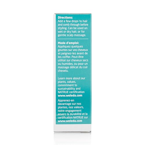 Weleda cabello húmedo con aplicación suave para mayor manejo.