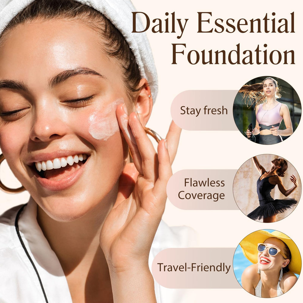 Cobertura que oculta imperfecciones con acabado natural.
