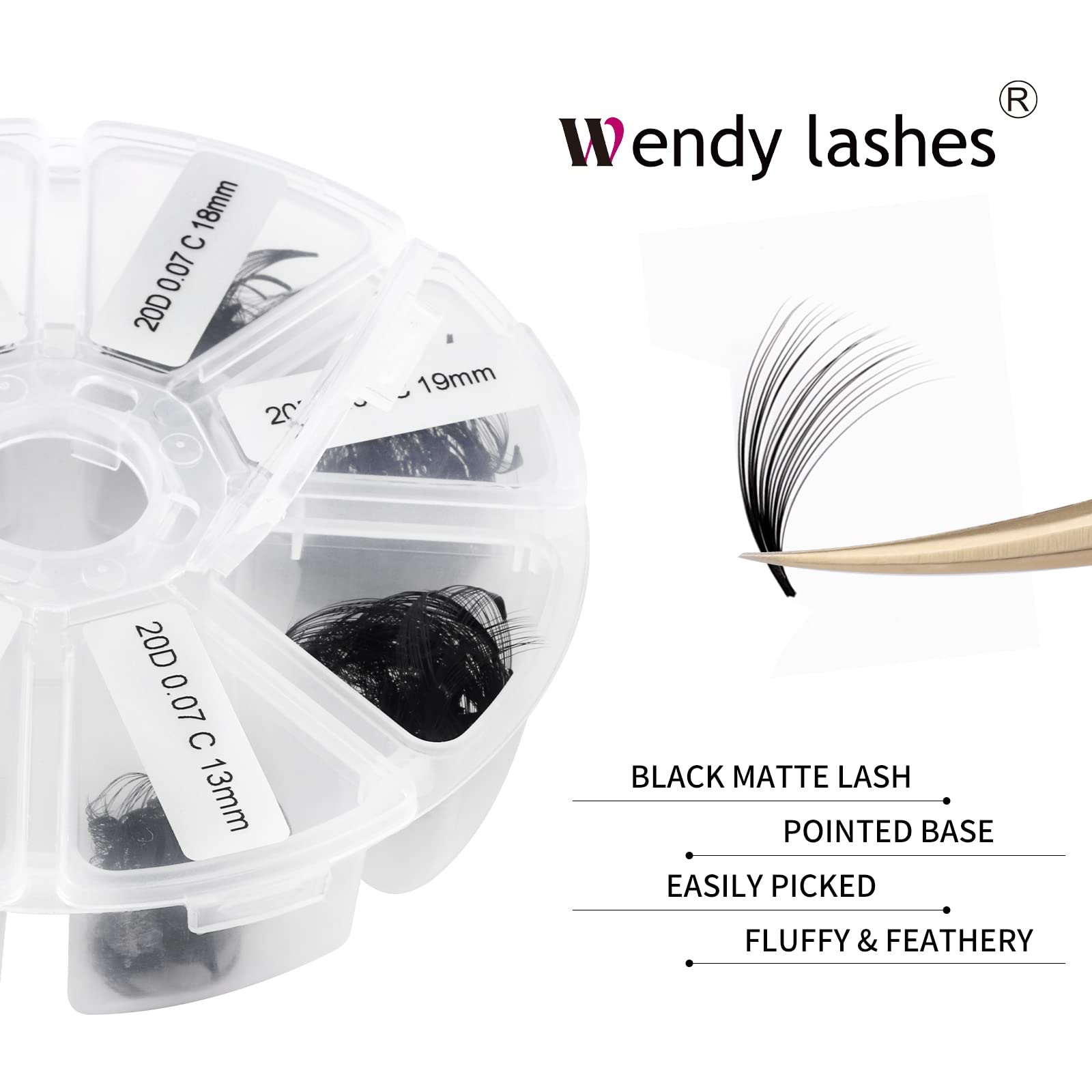 WENDY LASHES Curva C/D Premontados: rizo estable que sostiene la mirada