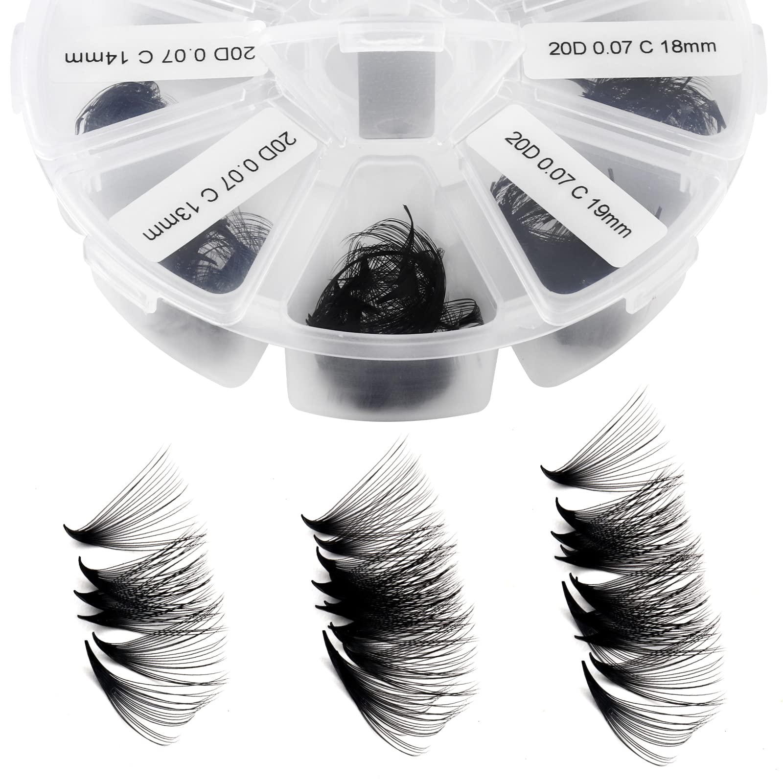 WENDY LASHES Premontados 9-16 mm: ahorro de tiempo para volumen ruso suave