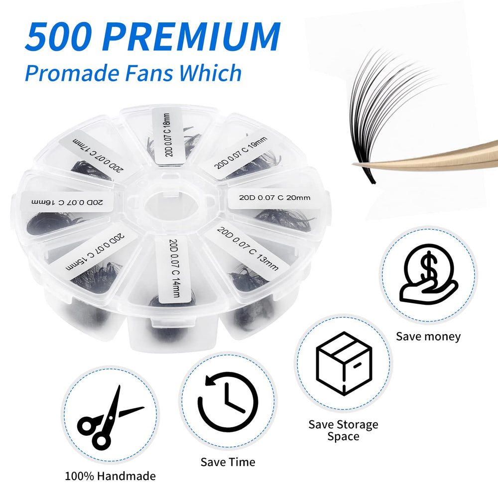 WENDY LASHES Grosor 0,07 mm 20D: pestañas ligeras para un look duradero