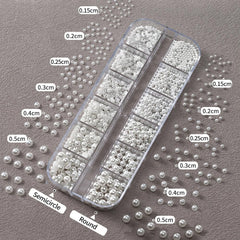 Perlas semiredondas de WENEWFINE para uñas, añade brillo discretamente.