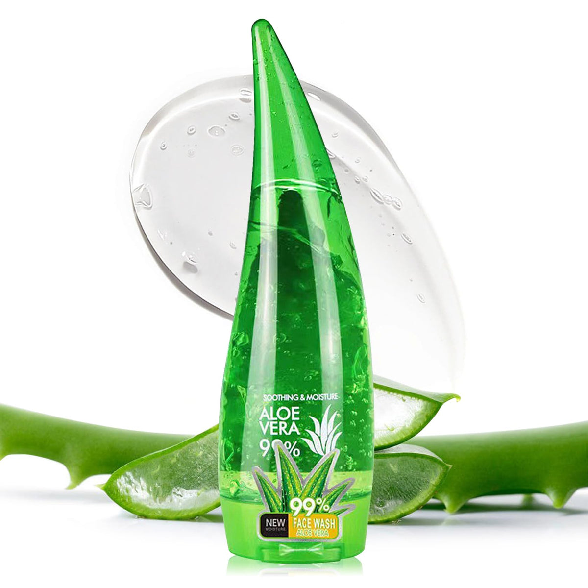 Gel Aloe Vera 99% de Wenjlyj para uso diario en rostro y cuerpo.