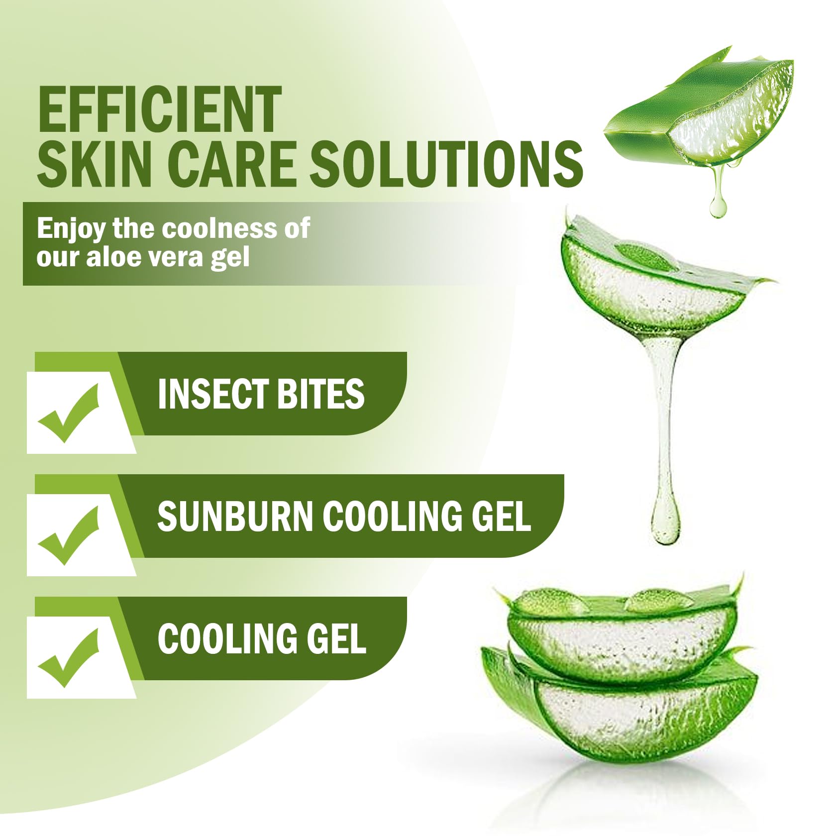 Gel de aloe vera Wenjlyj para cuerpo, hidratación de larga duración.