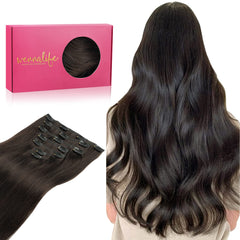 Extensiones Wennalife con broches discretos de 20 pulgadas para mayor longitud natural.