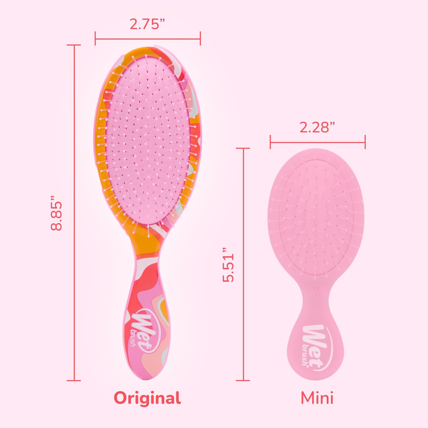 Uso en cabello seco con Wet Brush para desenredado eficiente