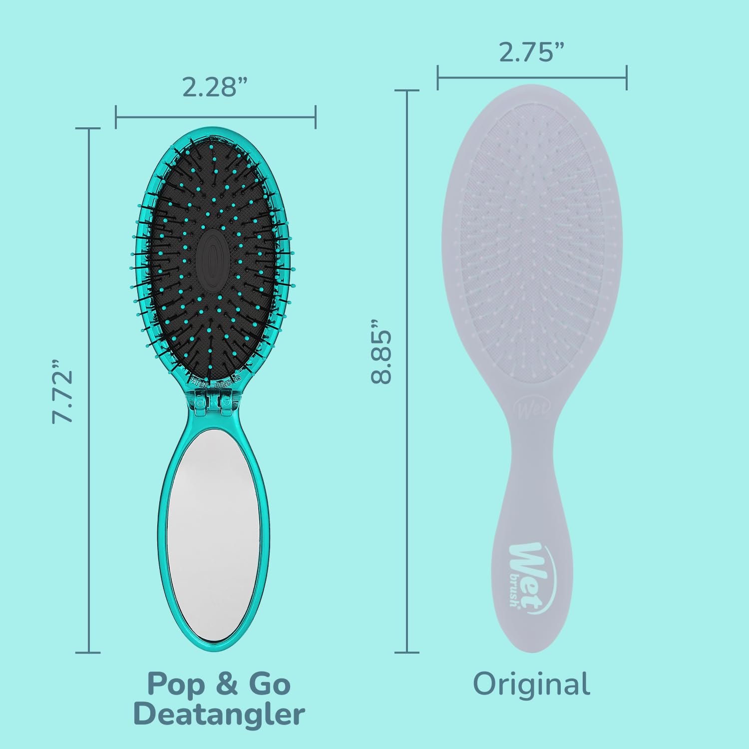 Wet Brush Pop Go, liberacion con boton para guardar fácilmente.