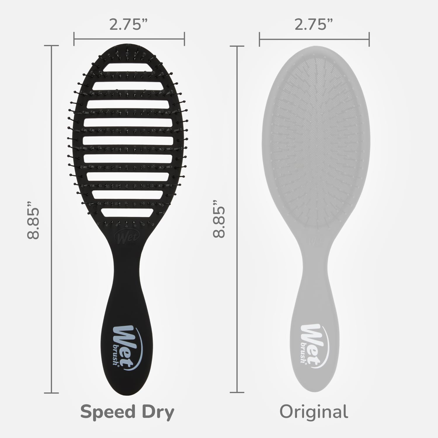 Wet Brush Speed Dry apto para todo tipo de cabello, desde liso hasta rizado.