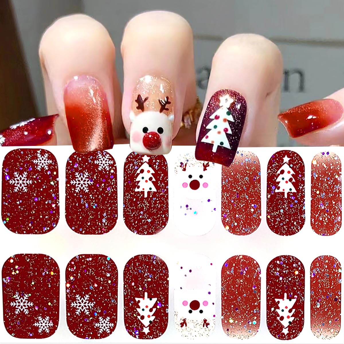 wfbbkp pegatinas uñas navidad estrellas brillantes para destellos de elegancia